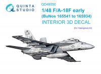 3D Декаль интерьера кабины F/A-18F early (Hasegawa)