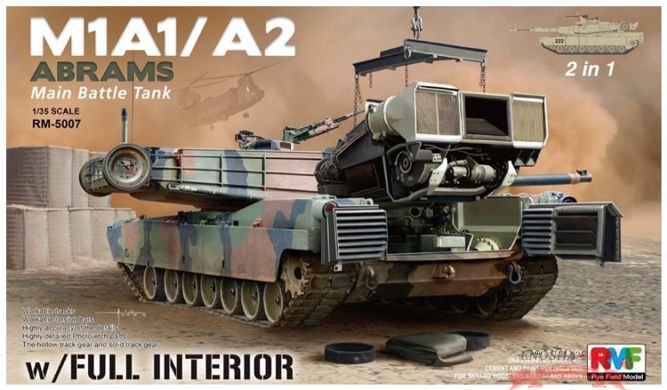 M1A1 / M1A2 w/ Full Interior (Американский танк М1А1-А2 ABRAMS с полным интерьером и рабочими траками) купить в Москве
