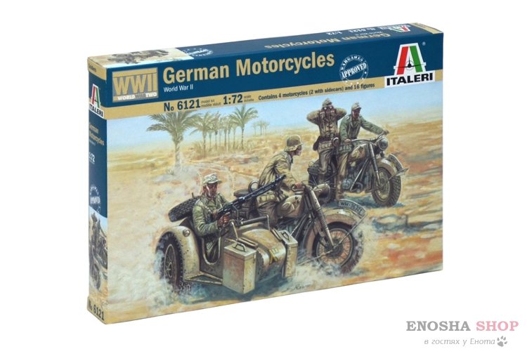German Motorcycles WWII (Немецкие мотоциклисты ВМВ, 2 шт. в наборе) 1/72 купить в Москве