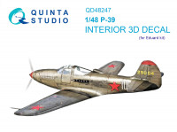 3D Декаль интерьера кабины P-39 (Eduard) 1/48