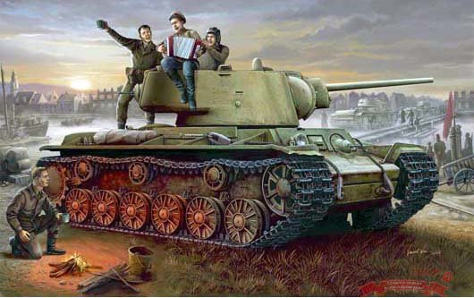Танк  КВ-1 модель 1942 г. c легкой башней (1:35) купить в Москве