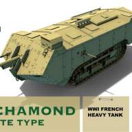 1/35  Французский тяжелый танк St.Chamond  Late Type купить в Москве - 1/35  Французский тяжелый танк St.Chamond  Late Type купить в Москве