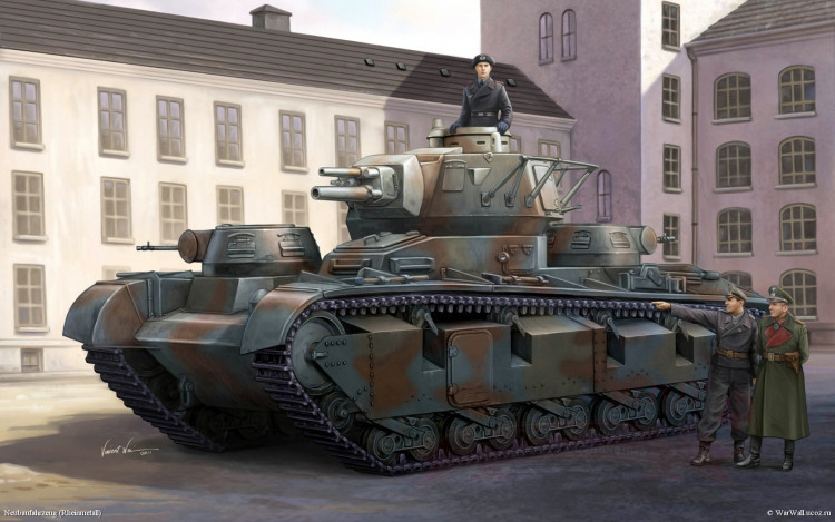 Немецкий многобашенный танк German Neubaufahrzeug (Rheinmetall) купить в Москве