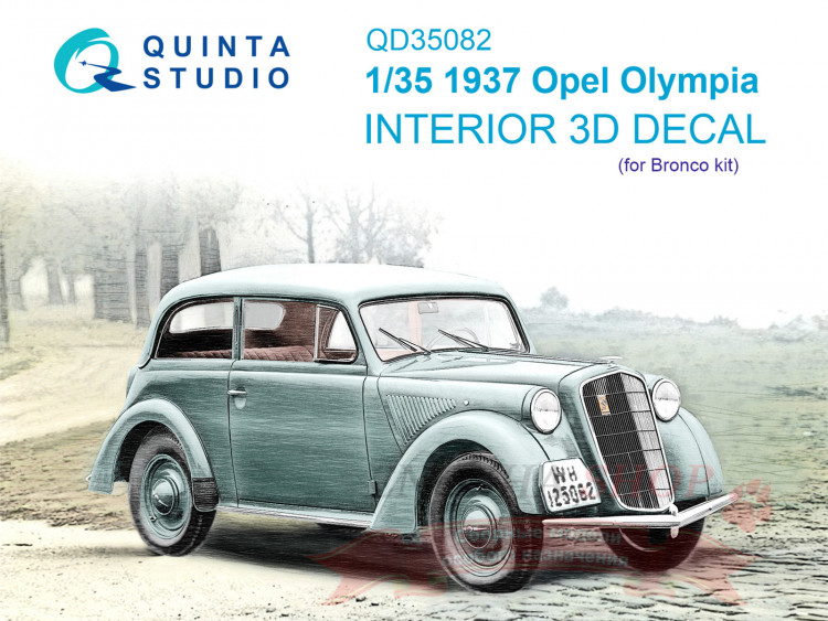 3D Декаль интерьера кабины 1937 Opel Olympia (Bronco) 1/35 купить в Москве