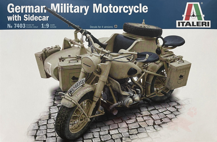 Немецкий мотоцикл BMW R75 & Sidecar, масштаб 1/9 купить в Москве