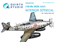 3D Декаль интерьера кабины Me 262B-1a/U1 (для модели HobbyBoss)