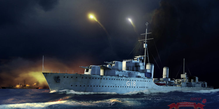 Корабль  HMS Zulu Destroyer 1941 (1:350) купить в Москве