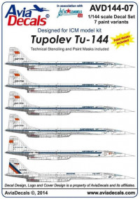 Декаль Tupolev Tu-144 Series