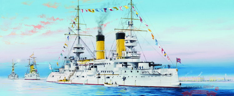 Корабль  русский броненосец "Цесаревич" 1904 г. (1:350) купить в Москве