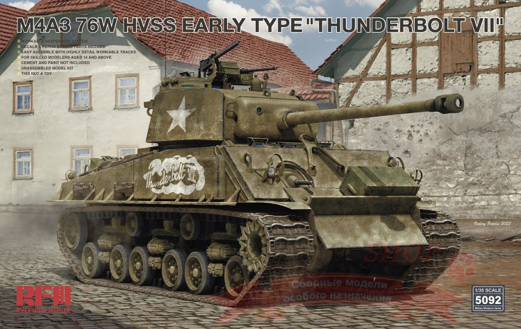 M4A3 76W HVSS Early Type "Thunderbolt VII" купить в Москве