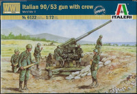 Italian 90/53 gun with Crew WWII (Итальянская пушка 90/53 с рассчётом ВМВ) 1/72