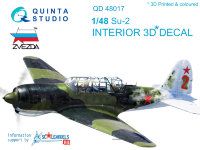 3D Декаль интерьера кабины Су-2 (для модели Звезда)