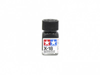 X-18 Semi-Gloss Black (Чёрный полуматовый), enamel paint 10 ml.