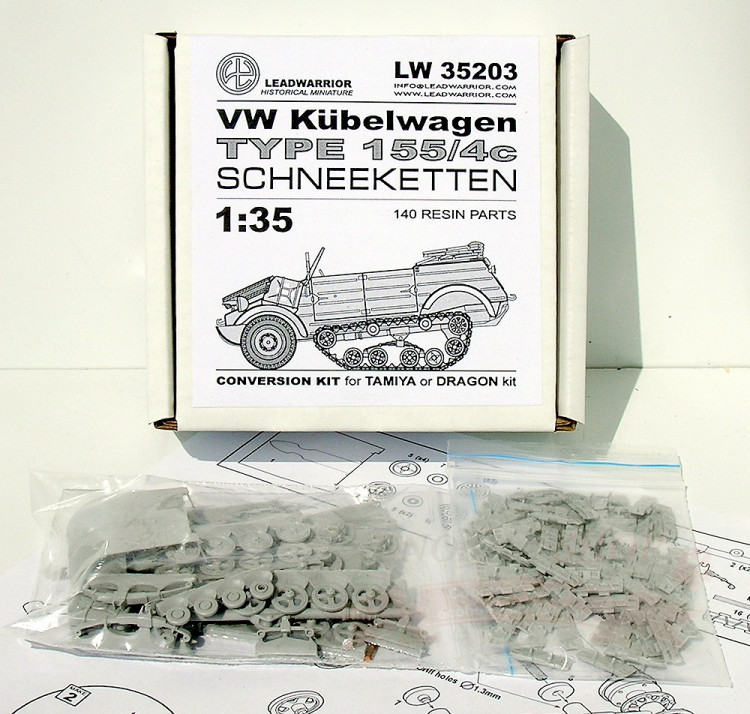 VW Kubelwagen Typ-155/4c HALF_TRACK Conversion for TAMIYA or DRADON Kubelwagen kit купить в Москве