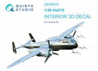 3D Декаль интерьера кабины He 219 (Tamiya)