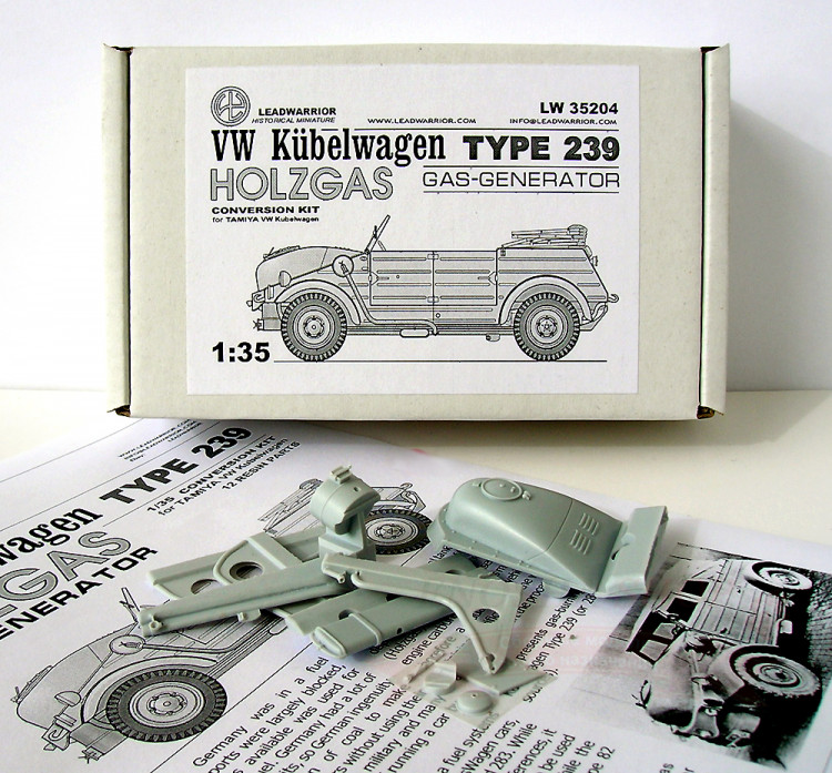 VW Kubelwagen Typ-239 HOLZGAS (Gas-Generator) Conversion for TAMIYA Kubelwagen kit купить в Москве