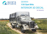 3D Декаль интерьера кабины Opel Blitz (Tamiya)