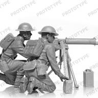 Расчет британского пулемета Vickers II МВ (пулемет Vickers и 2 фигуры)  купить в Москве - Расчет британского пулемета Vickers II МВ (пулемет Vickers и 2 фигуры)  купить в Москве