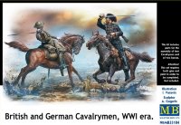Британские и немецкие кавалеристы, период Первой мировой войны