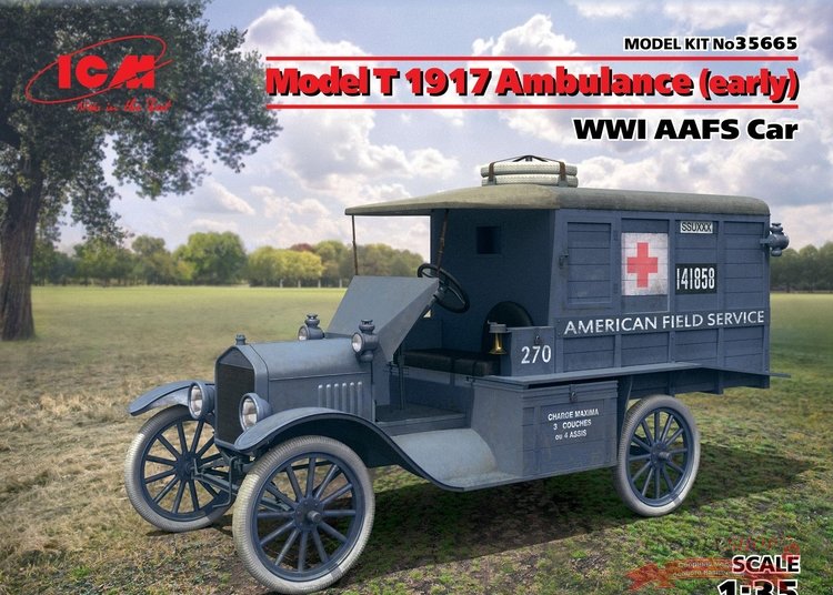 МодельT 1917 г. санитарная (раннего выпуска), Автомобиль американской санитарной службы IМВ купить в Москве