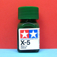 X-5 Green gloss (Зелёный глянцевый), enamel paint 10 ml.