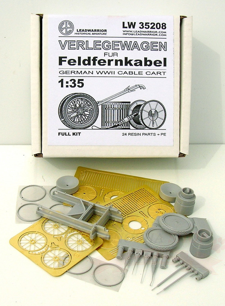 Verlegewagen fur Feldfernkabel (2 German WWII Cable Drums & Cart) Full resin kit w/PE купить в Москве