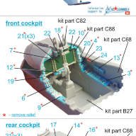 3D Декаль интерьера кабины Як-130, осн. элементы (для модели Звезда) купить в Москве - 3D Декаль интерьера кабины Як-130, осн. элементы (для модели Звезда) купить в Москве