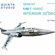 3D Декаль интерьера кабины F-104A/C (для модели Hasegawa) купить в Москве - 3D Декаль интерьера кабины F-104A/C (для модели Hasegawa) купить в Москве