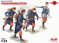 Фигуры Французская пехота (1914г.), (4 фигуры)