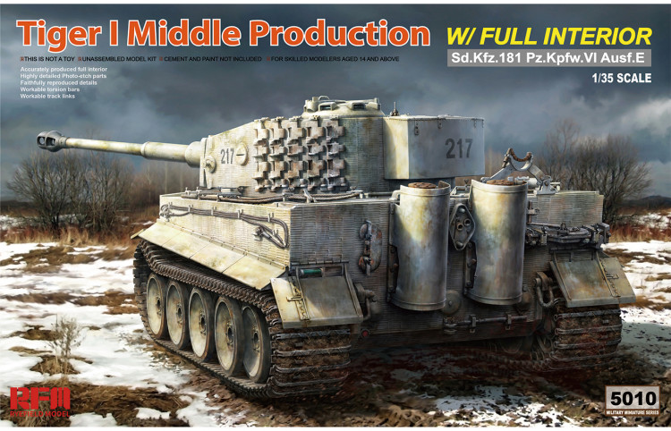 Sd.Kfz. 181 Pz.kpfw.VI Ausf. E Tiger I Middle Production W/ Full Interior купить в Москве