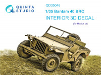 3D Декаль интерьера кабины Bantam 40 BRC (Mini Art)