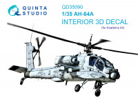 3D Декаль интерьера кабины AH-64A (Academy) 1/35
