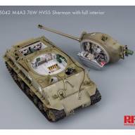 Американский танк M4A3 76W HVSS Sherman с полным интерьером и подвижной ходовой   купить в Москве - Американский танк M4A3 76W HVSS Sherman с полным интерьером и подвижной ходовой   купить в Москве