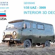 3D Декаль интерьера кабины UAZ-3909 (Zvezda) купить в Москве - 3D Декаль интерьера кабины UAZ-3909 (Zvezda) купить в Москве