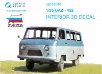 3D Декаль интерьера кабины UAZ-452 (Zvezda)