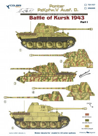 Декали Pz.Kpfw.V Panter Ausf. D Курская битва Часть 1 1/35