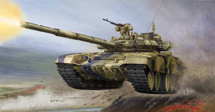 Российский танк  Т-90А с литой башней (1:35) купить в Москве