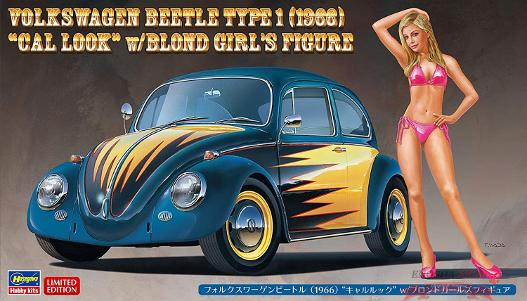 Volkswagen Beetle Type 1 (1966) "Cal Look" w/Blond Girl's Figure купить в Москве