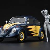 Volkswagen Beetle Type 1 (1966) &quot;Cal Look&quot; w/Blond Girl&#039;s Figure купить в Москве - Volkswagen Beetle Type 1 (1966) "Cal Look" w/Blond Girl's Figure купить в Москве