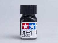 XF-1 Flat Black (Чёрный матовый), enamel paint 10 ml.