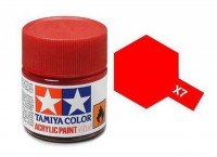 X-7 Red gloss (Красный глянцевый), acrylic paint mini 10 ml.