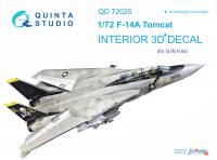 3D Декаль интерьера кабины F-14A (для модели GWH)