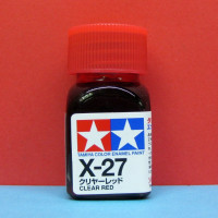 X-27 Clear Red gloss (Красный прозрачный глянцевый), enamel paint 10 ml.