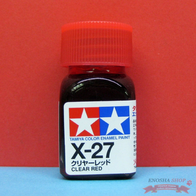 X-27 Clear Red gloss (Красный прозрачный глянцевый), enamel paint 10 ml. купить в Москве