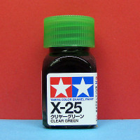 X-25 Clear Green gloss (Зелёный прозрачный глянцевый), enamel paint 10 ml.