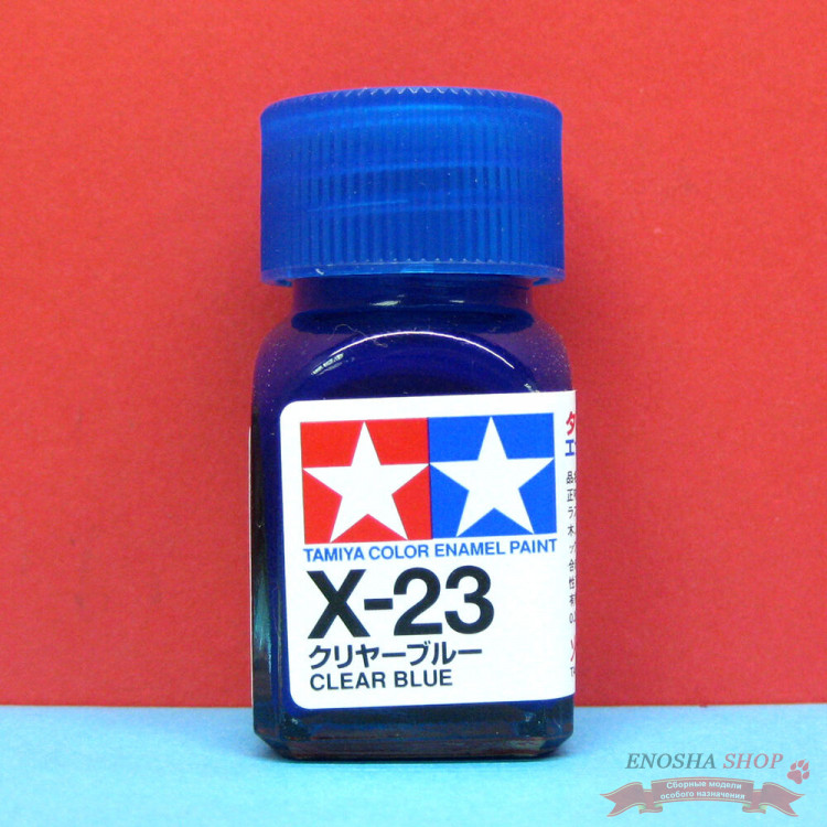 X-23 Clear Blue gloss (Голубой прозрачный глянцевый), enamel paint 10 ml. купить в Москве