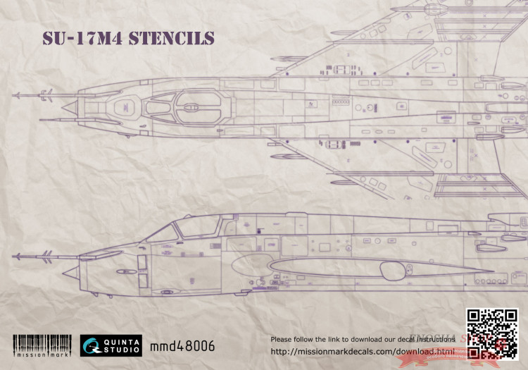 Декаль Су-17М4 (технические надписи) купить в Москве