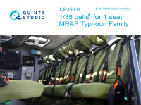 Комплект ремней на одно кресло для семейства бронеавтомобилей Тайфун (Для всех моделей) 1/35