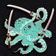Octopus Swordsman (Осьминог мечник) by Jed Henry купить в Москве - Octopus Swordsman (Осьминог мечник) by Jed Henry купить в Москве