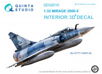 3D Декаль интерьера кабины Mirage 2000-5 (для модели Kitty Hawk)